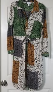 Nine West Long sleeve button up dress